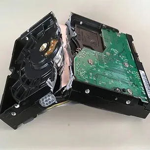 destroyed hard drive