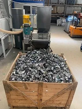 shredded hard drives at our premises